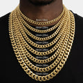 Miami Cuban Link Chain Necklace – Bold Beveled Gold Links, 8mm to 22mm