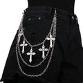 Punk Pants Chain Hip Hop Cross Charm Layered Jeans Chains Wallet  Rock for Women Men Halloween Jewelry Clothing Accessories