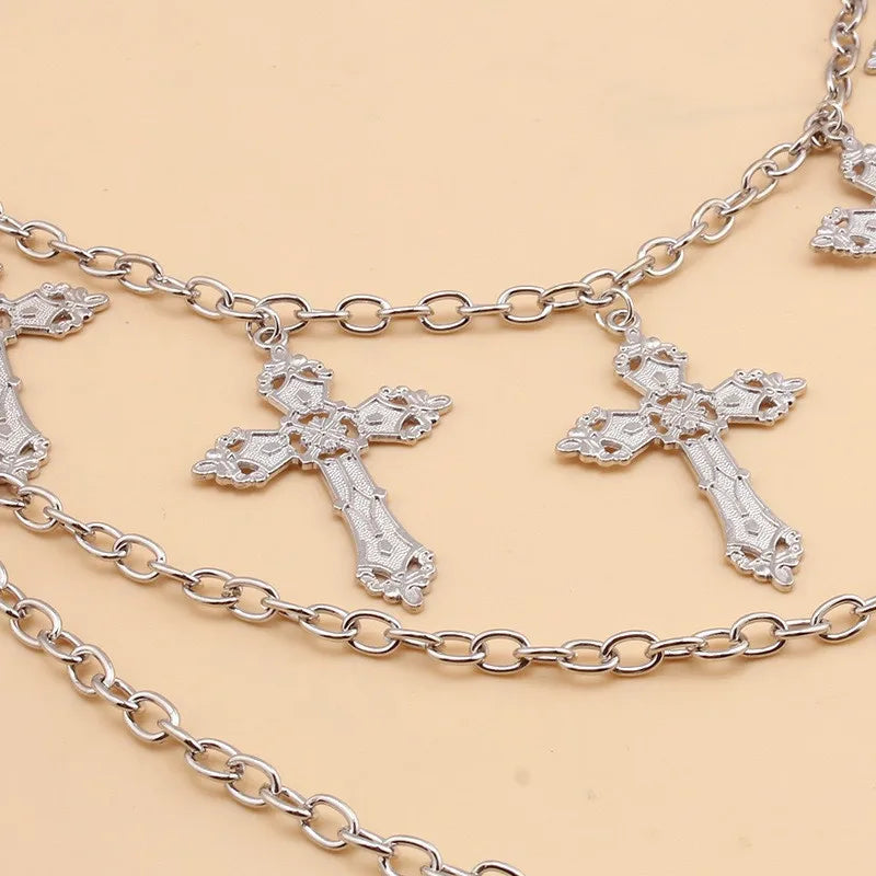 Punk Pants Chain Hip Hop Cross Charm Layered Jeans Chains Wallet  Rock for Women Men Halloween Jewelry Clothing Accessories